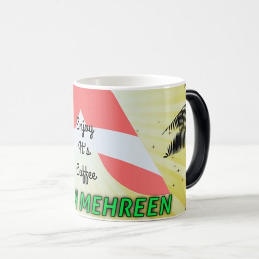 甘い赤ちゃんの名前魔法マグ モーフィングマグカップ (正面右)