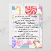 甘い赤ちゃんシャワー 招待状 (正面)