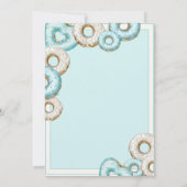 甘い赤ちゃんブルーのドーナツ水の色の赤ちゃんシャワー 招待状 (裏面)