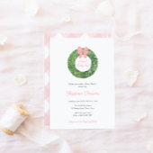 甘い赤ちゃん女の子の味覚ピンクボウ赤ちゃんシャワー 招待状