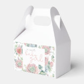 甘い赤ちゃん女の子の砂漠の赤ちゃんシャワーギフトボックス フェイバーボックス (裏面サイド)