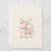 甘い赤ちゃん女の子ウッドランド動物の滝シャワー 招待状 (裏面)