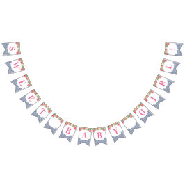 甘い赤ちゃん女の子シトラススペインのタイル赤ちゃんシャワー バンティングフラッグ