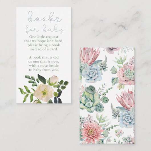 甘い赤ちゃん女の子シャワーソフトグリーン囲いカード エンクロージャーカード (正面/裏面)