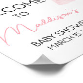 甘い赤ちゃん女の子ボホ服ベビーシャワーへようこそ ポスター (角)