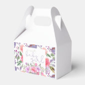 甘い赤ちゃん女の子紫の赤ちゃんシャワーのギフトボックス フェイバーボックス (裏面サイド)