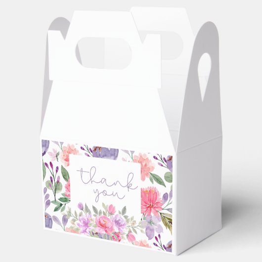 甘い赤ちゃん女の子紫の赤ちゃんシャワーのギフトボックス フェイバーボックス (オープン)