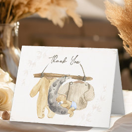 甘い赤ちゃん服男女兼用赤ちゃんシャワー サンキューカード