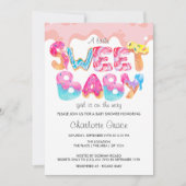 甘い赤ん坊の女の子が途中にいる 招待状 (正面)