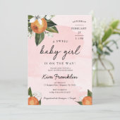 甘い赤ん坊の女の子が途中クレメンティンオレンジ 招待状 (スタンド正面)