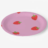甘い赤ジューシーなイチゴ紙プレート ペーパープレート (アングル)