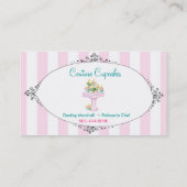 甘い運命のオートクチュールのカップケーキの名刺 名刺 (裏面)