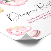 甘い醸造茶のパーティーベビーシャワーおむつラッフル ポスター (角)