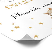 甘い金ゴールド天のベビーシャワートリート ポスター (角)