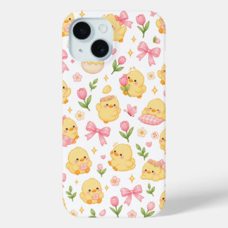 甘い雛と弓の庭園 iPhone 15ケース