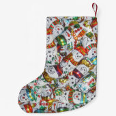 甘い雪だるまストッキング両面 スモールクリスマスストッキング (裏面)