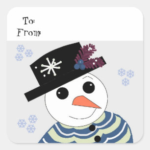 甘い雪だるま スクエアシール