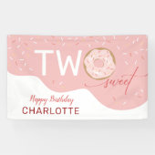 甘い霜の下の女の子2歳の誕生日 横断幕 (横)