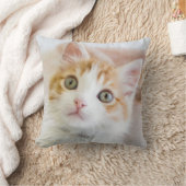 甘い青い目の子猫 クッション (ブランケット)