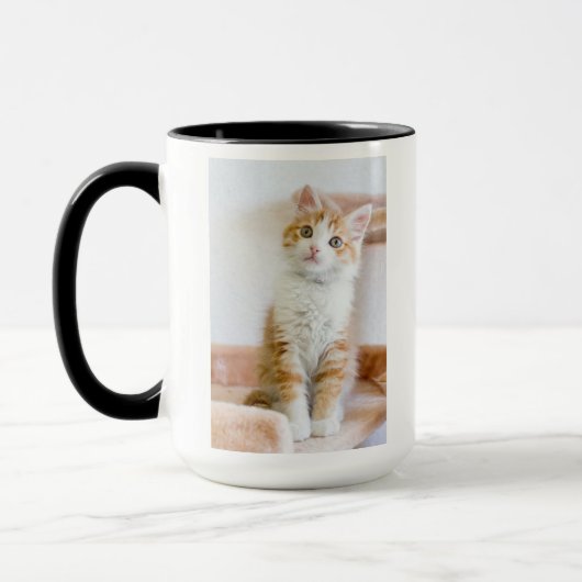 甘い青い目の子猫 マグカップ (左)