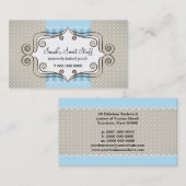 甘い青および水玉模様 名刺 (正面/裏面)