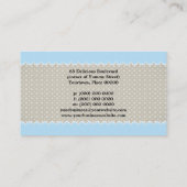 甘い青および水玉模様 名刺 (裏面)