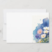 甘い青のアヒルの赤ちゃんシャワー 招待状 (裏面)