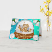 甘い青の冬 カード (黄色い花)