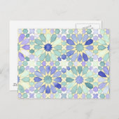 「甘い静けさ」のイスラム教の幾何学の郵便はがき ポストカード (正面/裏面)