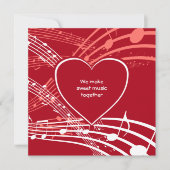 甘い音楽を作る |ハート楽譜 |バレンタイン (正面)