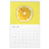 甘い食べ物かわいいモダンイラストレーション娘 カレンダー (3月 2027)