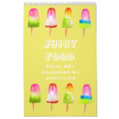甘い食べ物かわいいモダンイラストレーション娘 カレンダー (カバー)