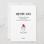 甘い香りで満たされたバレンタインデー シーズンカード (裏面)