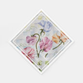 甘い香りの甘いエンドウ豆モノグラムパーティー スタンダードランチョンナプキン (角)