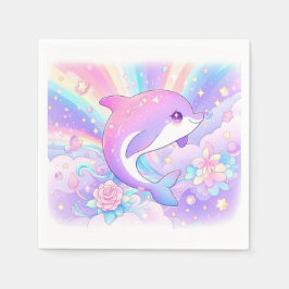 甘い魅惑ドルフィンベビーシャワー スタンダードカクテルナプキン