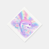 甘い魅惑ドルフィンベビーシャワー スタンダードカクテルナプキン (角)