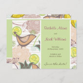 甘い鳥のフローラガーデン日付はがき保存 案内ポストカード (正面/裏面)