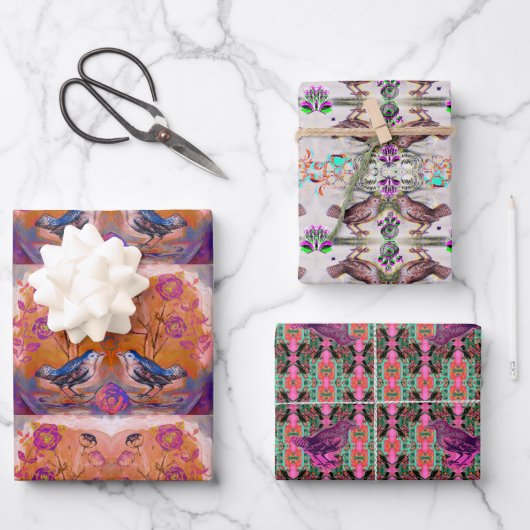 甘い鳥 ラッピングペーパーシート (正面)