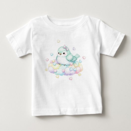 甘い鳥。Natasha UsによるMint Marshmallow ベビーTシャツ (正面)