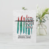 甘い鶏の骨グリーティングカード – モダン抽象芸術 カード (スタンド正面)