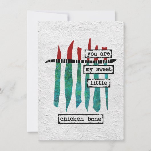 甘い鶏の骨グリーティングカード – モダン抽象芸術 カード (正面)