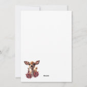 甘い鹿と可愛い小妖精や小人 シーズンカード (裏面)