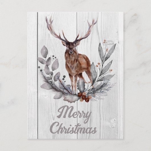 甘い鹿素朴メリークリスマス ポストカード (正面)