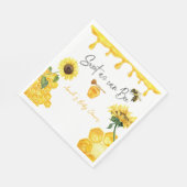 甘い黄色のハニーコームひまわりミツバチ赤ちゃんシャワー スタンダードランチョンナプキン (角)