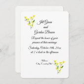 甘い黄色の花 招待状 (正面/裏面)