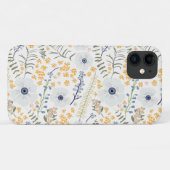 甘い黄色の青の植物花 Case-Mate iPhoneケース (裏面(横))