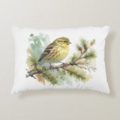 甘い黄色の鳥 アクセントクッション (正面)