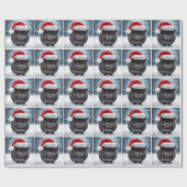 甘い黒いピギークリスマス ラッピングペーパー (フラット)