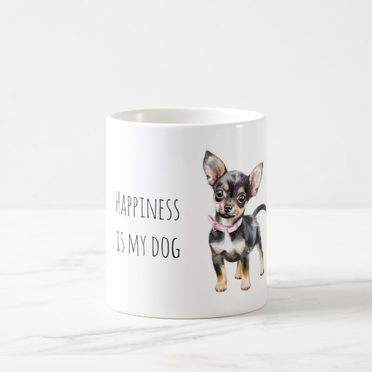 甘い黒い子犬 コーヒーマグカップ (中央)