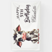 甘い黒い牛 横断幕 (縦)